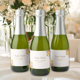 Spring Bridal Shower Featuring Orange Blossoms Sparkling Wijnetiket