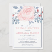 Spring Bridal Shower Invitation, Waterverf Flower Kaart (Voorkant)