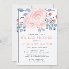 Spring Bridal Shower Invitation, Waterverf Flower Kaart