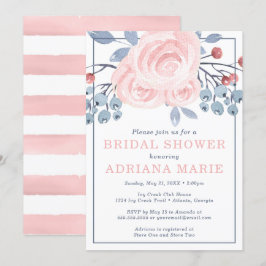 Spring Bridal Shower Invitation, Waterverf Flower Kaart