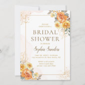 Spring Bridal Shower With Orange Flowers  Kaart (Voorkant)