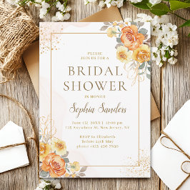 Spring Bridal Shower With Orange Flowers  Kaart