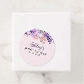 Spring Bridal shower with wildflowers Purple Color Bedankjes Labels (In situ)