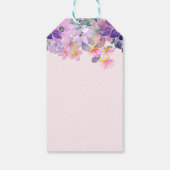 Spring Bridal shower with wildflowers Purple Color Cadeaulabel (Achterkant)