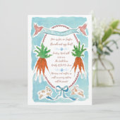 Spring Brunch Invitation Digitale Download Sjabloo Kaart (Staand voorkant)