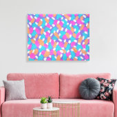 Spring Brushstrokes Kleurrijke Abstracte Art Print (Insitu (Woonkamer))