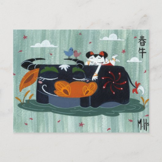 Spring Buffalo Briefkaart (Voorkant)