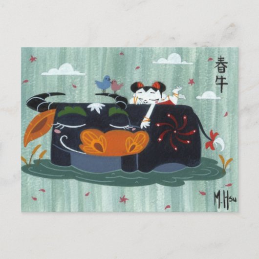 Spring Buffalo Briefkaart (Voorkant)