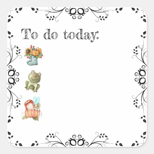 Spring Bullet Journal of Planner Square Sticker (Voorkant)