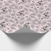 Spring Bunnies Easter Pink Cadeaupapier (Hoek)