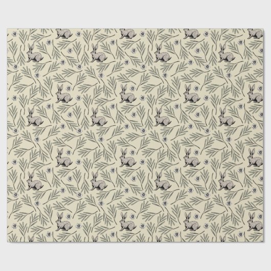Spring Bunnies Easter Yellow Cadeaupapier (Vlak)