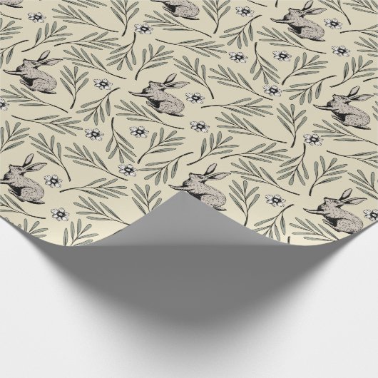 Spring Bunnies Easter Yellow Cadeaupapier (Hoek)