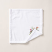 Spring Bunnies, Flowers en Tea Cups Bath Towel Se Bad Handdoek (Wasdoekje)