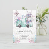 Spring Bunny Birthday Kaart (Staand voorkant)