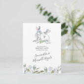 Spring Bunny Birthday Uitnodiging Briefkaart (Staand voorkant)