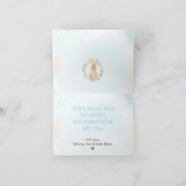Spring Bunny Blue Boy Baby shower Bedankt Card (Binnen)