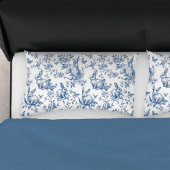 Spring Bunny Blue Chinoiserie Bed Kussensloop