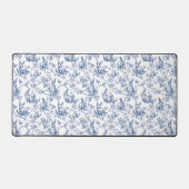 Spring Bunny Blue Chinoiserie Bureaumat (Voorkant)