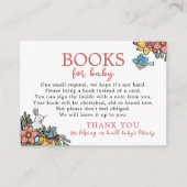 Spring Bunny Boeken voor Baby shower Informatiekaartje (Voorkant)