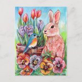 Spring Bunny Briefkaart (Voorkant)