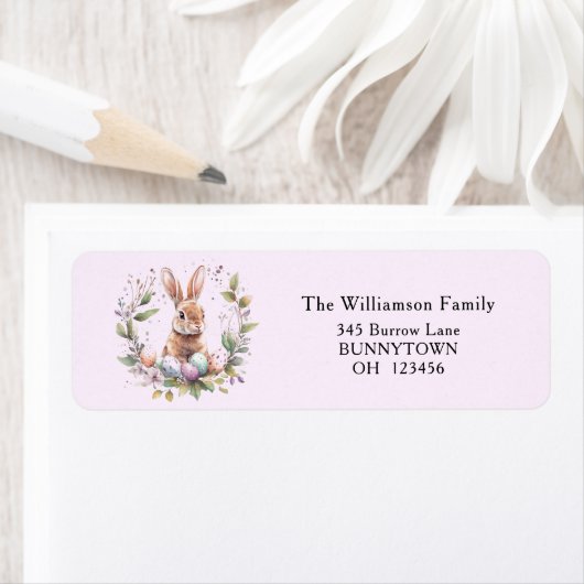 Spring Bunny Easter Eggs Garland Etiket (Insitu)