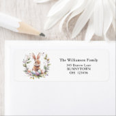 Spring Bunny Easter Eggs Garland Etiket (Insitu)