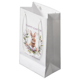 Spring Bunny Easter Eggs Krans gepersonaliseerd Klein Cadeauzakje
