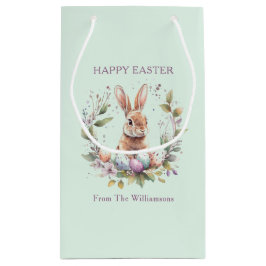 Spring Bunny Easter Eggs Krans gepersonaliseerd Klein Cadeauzakje