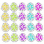 Spring Bunny Face Easter Eggs-Pastel Sticker Sheet (Voorkant)