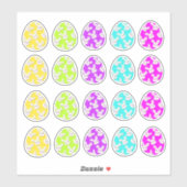 Spring Bunny Face Easter Eggs-Pastel Sticker Sheet (Vel)