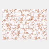 Spring Bunny Floral Easter Theme Inpakpapier Vel (Voorkant)