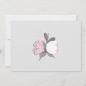 Spring Bunny Floral Monogram Stationery Notitiekaartje (Achterkant)