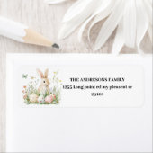 Spring Bunny & Floral Pasen Etiket (Insitu)