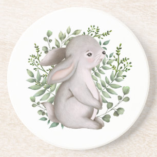 Spring Bunny Forest Rabbit Woodland Greenery Coast Zandsteen Onderzetter