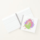 Spring Bunny Girl Illustratie Notitieboek (Binnen)