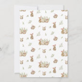 Spring Bunny Greenery | Baby shower per post Kaart (Achterkant)