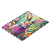 Spring Bunny Kleurrijke Moderne Abstracte Kunst Notitieboek (Linkerzijde)