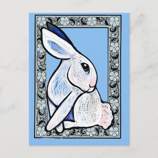 Spring Bunny Konijn Pasen Ostara Briefkaart (Voorkant)