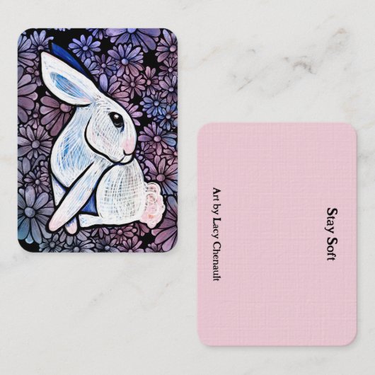 Spring Bunny Konijn Pasen Ostara Contactkaartje (Voorkant / Achterkant)