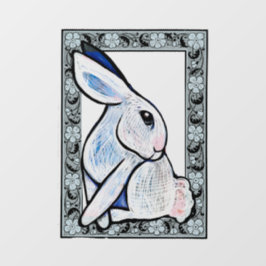 Spring Bunny Konijn Pasen Ostara Raamsticker