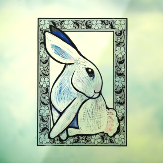 Spring Bunny Konijn Pasen Ostara Raamsticker (Vel 3)