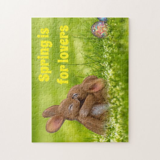 Spring Bunny Lovers Legpuzzel (Verticaal)