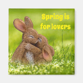 Spring Bunny Lovers Magneet (Voorkant)