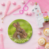 Spring Bunny Lovers Papieren Bordje (Feest)