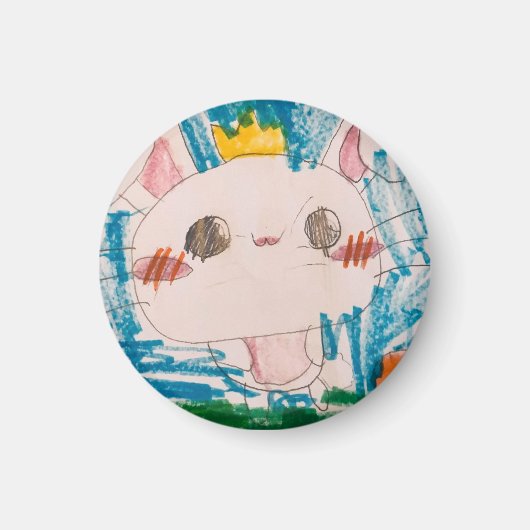 Spring Bunny Magnet - White (Voorkant)