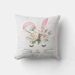 Spring Bunny met roze oorlogen Kussen