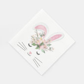 Spring Bunny met roze oorlogen Servet (Hoek)