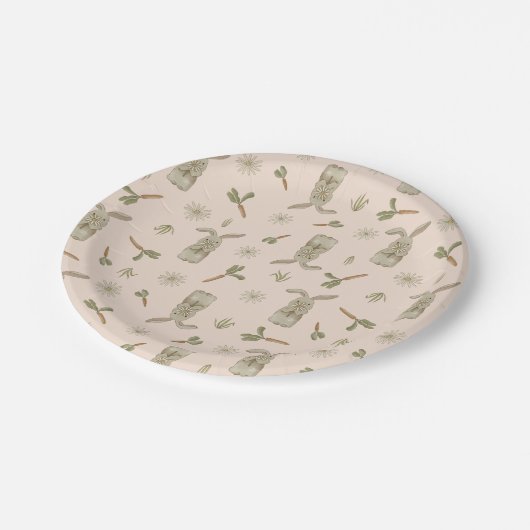 Spring Bunny Papieren Bordje (Gekanteld)