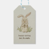 Spring Bunny Personalized Gift Labels Cadeaulabel (Voorkant)
