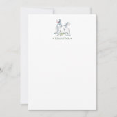 Spring Bunny Personalized Stationery Notitiekaartje (Voorkant)
